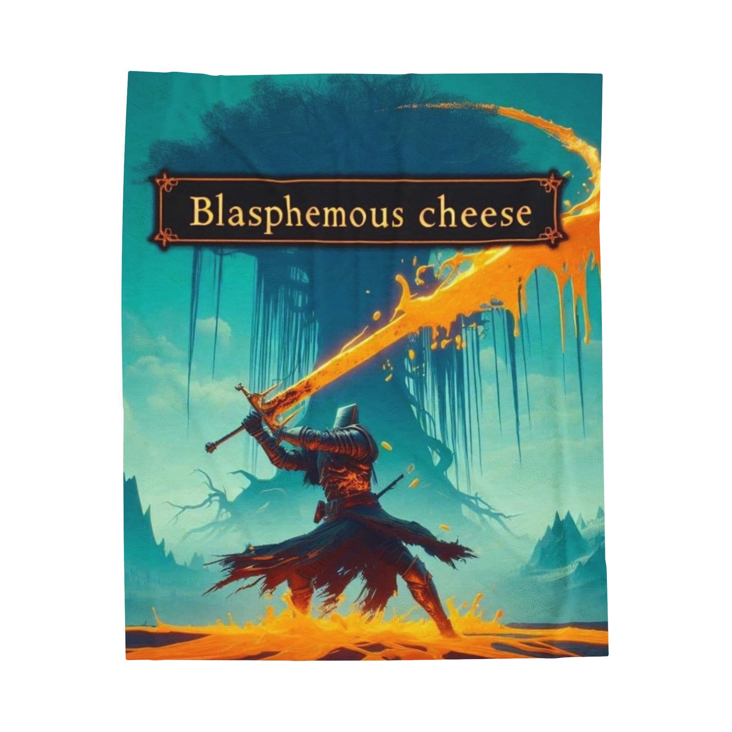 Blasphempus Cheese Velveteen Plush Blanket