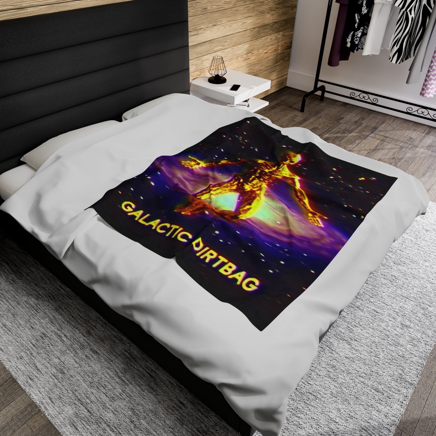 Galactic dirtbag Velveteen Plush Blanket