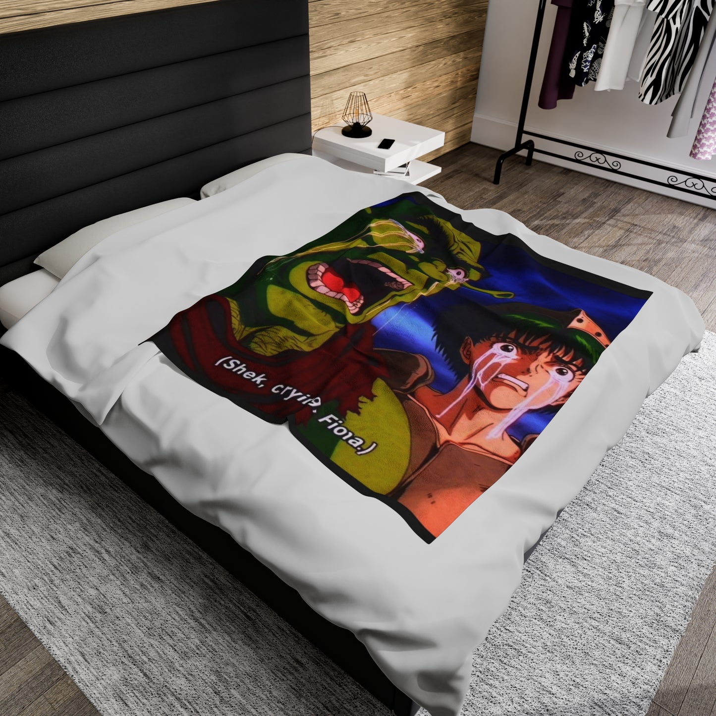 Shrek Crying, Fiona! Velveteen Plush Blanket