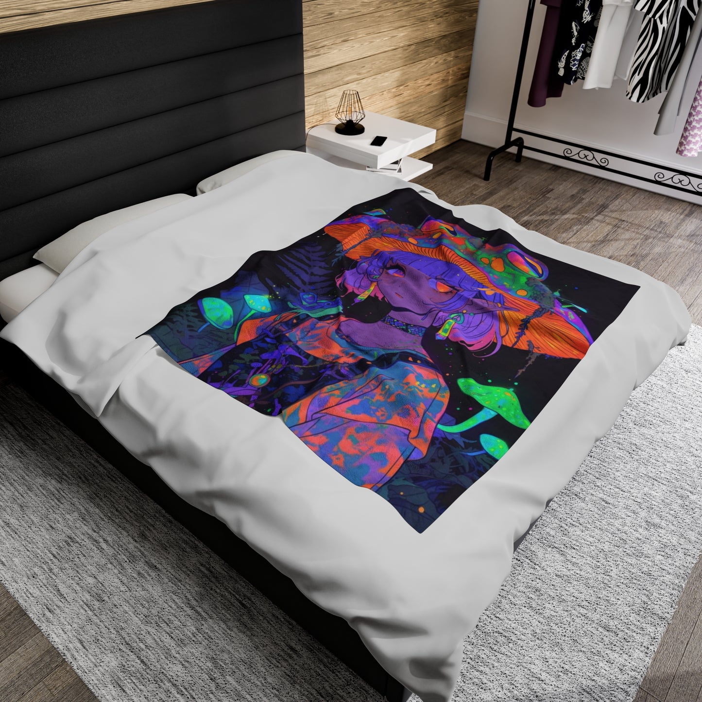 Lady of the forrest Velveteen Plush Blanket