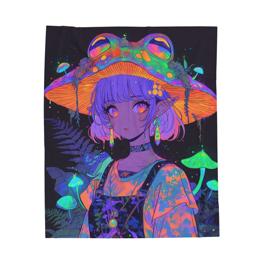 Lady of the forrest Velveteen Plush Blanket